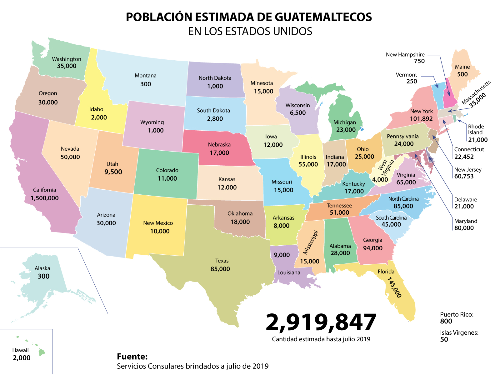 Cuantos guatemaltecos radican en Estados Unidos? Entérate aqui